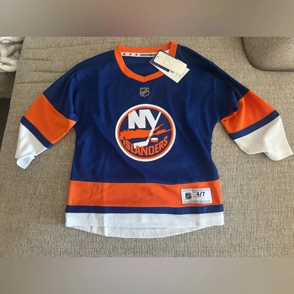 NWT NHL Blue and Orange Islanders Jersey for kids - Picture 1 of 7